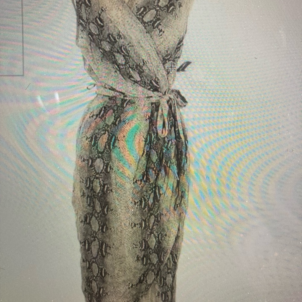 Paper Heart size large snake skin flowy dress